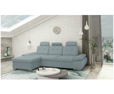JUSTyou Carlota Sofá esquina Azul Tejido estructurado
