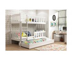 JUSTyou Frank con cama supletoria Litera Blanco