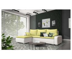 JUSTyou Claribel Sofa esquinero Blanco Amarillo