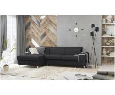 JUSTyou Lino Sofá esquina Gris Tejido estructurado