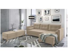 JUSTyou Kaito Sofa esquinero Beige Velour