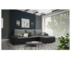 JUSTyou Claribel Sofa esquinero Negro Gris