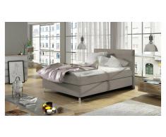 JUSTyou Cosy Cama Box Spring Beige Velours 100x200