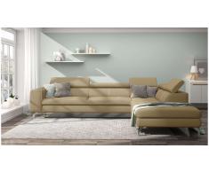 JUSTyou Alda Sofa esquinero Cafe Tejido estructurado