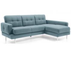 JUSTyou Chayma Sofá esquinero Estructura Azul