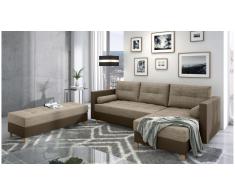 JUSTyou Kaito Sofa esquinero Marron Cuero sintetico