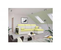 JUSTyou Emory Sofa esquinero Blanco Amarillo