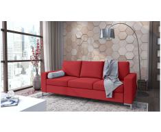 JUSTyou Ari Sofá Rojo Cuero sintético