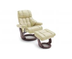 JUSTyou Carnegie XXL Sillón Crema Nogal