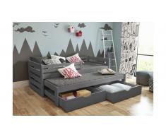 JUSTyou Olaf Cama funcional Grafito 80x160 cm