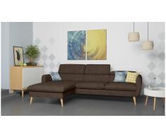 JUSTyou Nuno Sofá esquina Marrón Velour