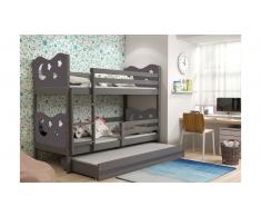 JUSTyou Ola con cama supletoria Litera Grafito
