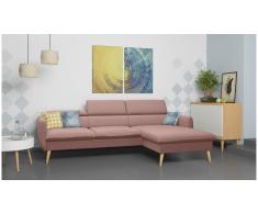 JUSTyou Nuno Sofá esquina Rosa Tejido estructurado