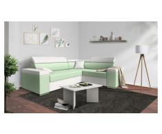 JUSTyou Tarin Sofa esquinero Blanco Verde