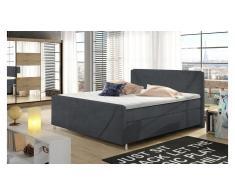 JUSTyou Velvet Cama Box Spring Antracita 160x200