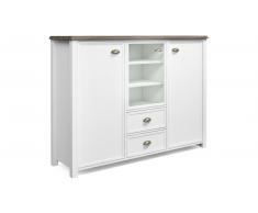 JUSTyou Cadeau Aparador alto Blanco Roble San Remo