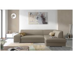 JUSTyou Piave Sofá esquinero Marrón Cuero sintético