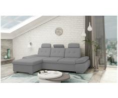 JUSTyou Carlota Sofá esquina Gris Tejido estructurado