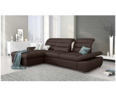 JUSTyou Helia Sofa esquinero Marron Velour