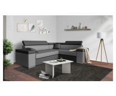 JUSTyou Tarin Sofa esquinero Negro Gris