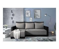 JUSTyou Kaori Sofa esquinero Gris Cuero sintetico
