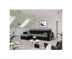 JUSTyou Emory Sofa esquinero Negro Gris