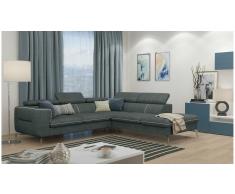 JUSTyou Diogo Sofá esquina Gris Velour