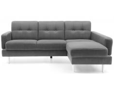 JUSTyou Chayma Sofá esquinero Velour Amarillo