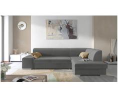 JUSTyou Piave Sofá esquinero Gris Velour