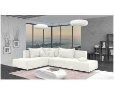 JUSTyou Livia Sofá esquina Blanco Velour