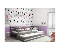 JUSTyou Kera con cama supletoria Cama Grafito Blanco