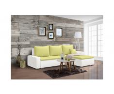 JUSTyou Edolie Sofa esquinero Blanco Amarillo