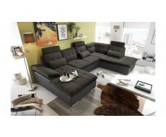 JUSTyou Mississippi Sofá esquinero Gris Marrón