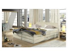 JUSTyou Emma Cama Crema Cuero sintético 160x200