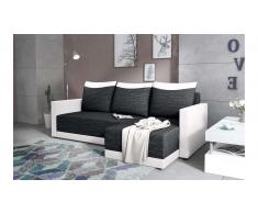 JUSTyou Tanita Sofa esquinero Negro Cuero sintetico