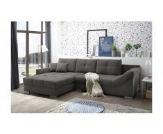 JUSTyou Colorado Sofá esquinero Marrón grisáceo