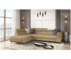 JUSTyou Corina Sofá esquina Café Tejido estructurado