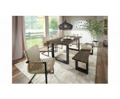 JUSTyou Perryman I Mesa de Acacia 100x200 Negro