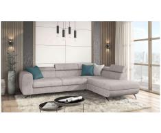 JUSTyou Corina Sofá esquina Beige Velour