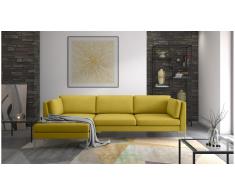 JUSTyou Siri Sofá esquinero Amarillo Velour