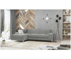 JUSTyou Lino Sofá esquina Gris Velour