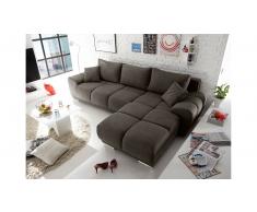 JUSTyou Arizona Sofá esquinero Marrón