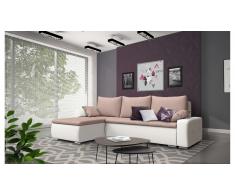 JUSTyou Claribel Sofa esquinero Blanco Rosa