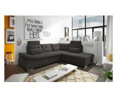 JUSTyou Arkansas Sofá esquinero Marrón