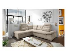 JUSTyou Arkansas Sofá esquinero Crema