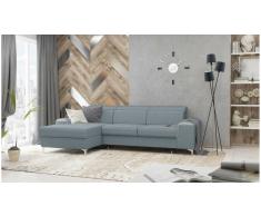 JUSTyou Lino Sofá esquina Azul Tejido estructurado