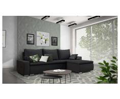JUSTyou Claribel Sofa esquinero Negro Negro