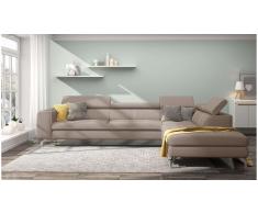 JUSTyou Alda Sofa esquinero Marron Tejido estructurado