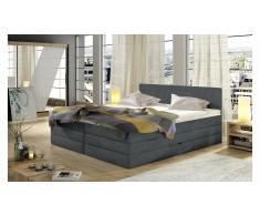 JUSTyou Emma Cama Box Spring Antracita Velours 180x200