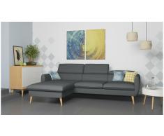 JUSTyou Nuno Sofá esquina Gris Cuero sintético